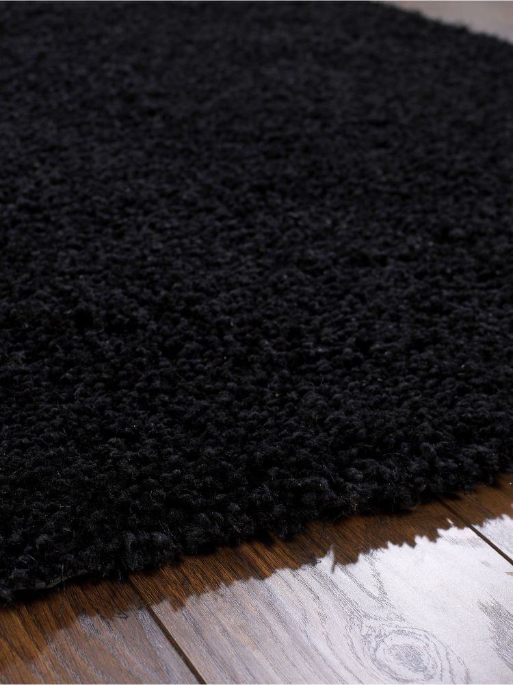 Chicago Rug Chicago Rug Black | Soft Shaggy Rug | Stringers Home