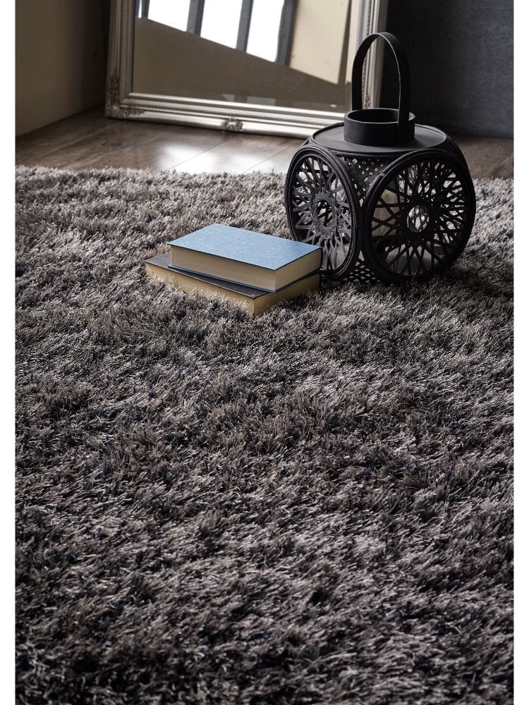 Our Home Ritzy Rug Ritzy Rug Charcoal | Luxury Shaggy Rug | Stringers Home