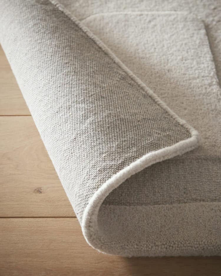 Sculptured Wool Rug Stone Oatmeal | Hand Tufted Wool Living Room Rug ...