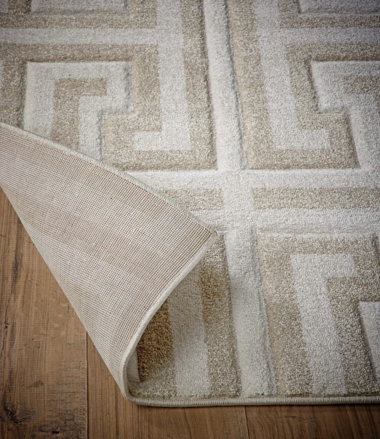 Cream Rug Key Design Greek Key Rug Beige/Cream | Geometric Living Room Design | Stringers Home